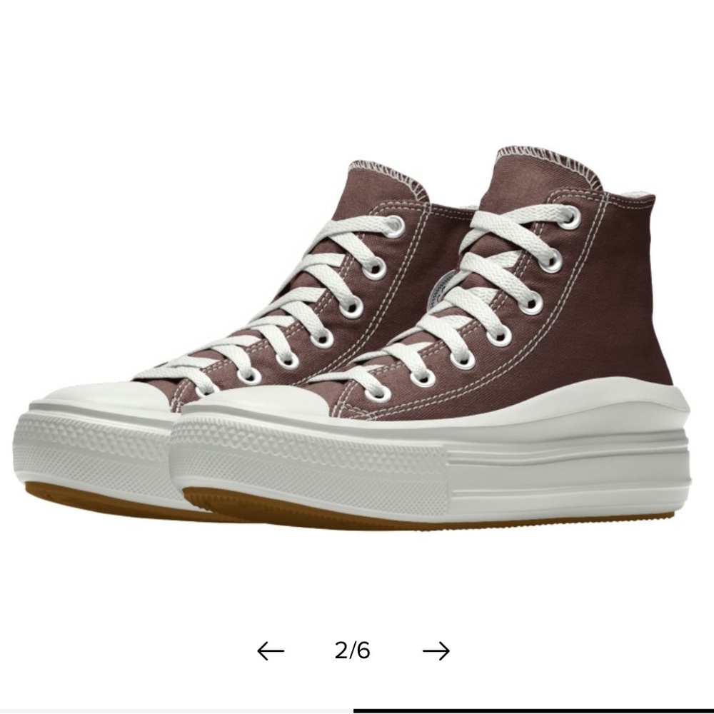 Converse High Top Sneakers Brown and White
